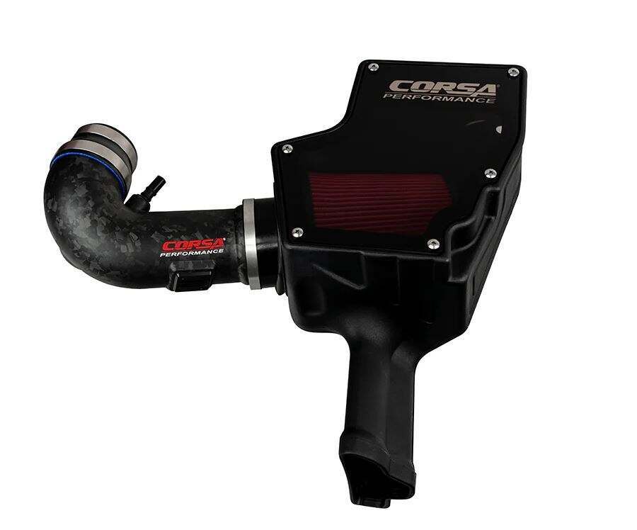 Corsa Forged Carbon Fiber Closed Box Element Air Intake - Drytech (Dry) (2018-2023 Mustang GT 5.0L) - 44007D-MF