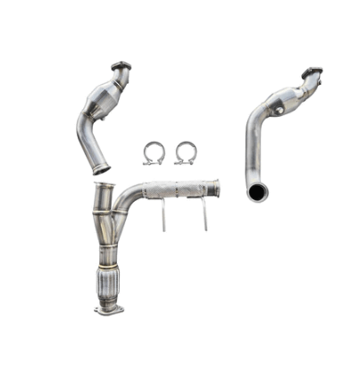 CVF Stainless Steel Catted Downpipes (2021-2025 Ford Bronco 2.7L) - 27BRCDP-1