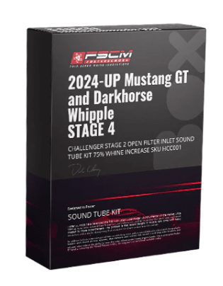 Foster Supercharger Whine Mod Kit - Whipple Supercharger Stage 4 Inlet Path Sound Tube Kit - 100% Whine Increase (2024-2026 Mustang GT / Dark Horse) - 9024