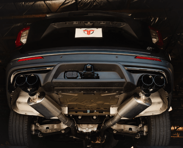Thermal R&D 3" Cat-Back Exhaust System with Mid Pipes - Carbon Fiber Tips (2020-2027 Explorer ST) - B917-C917-F