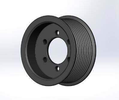 Griptec 10 Rib ZPE 2pc Vortech YSI/JT/V3 L3 Black Pulley Only