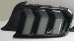 s550Euros 2024 Style taillights RGB - 6 Mode Smoked Lens (2015-2023 Mustangs) - 24_18tailrgb-smoked