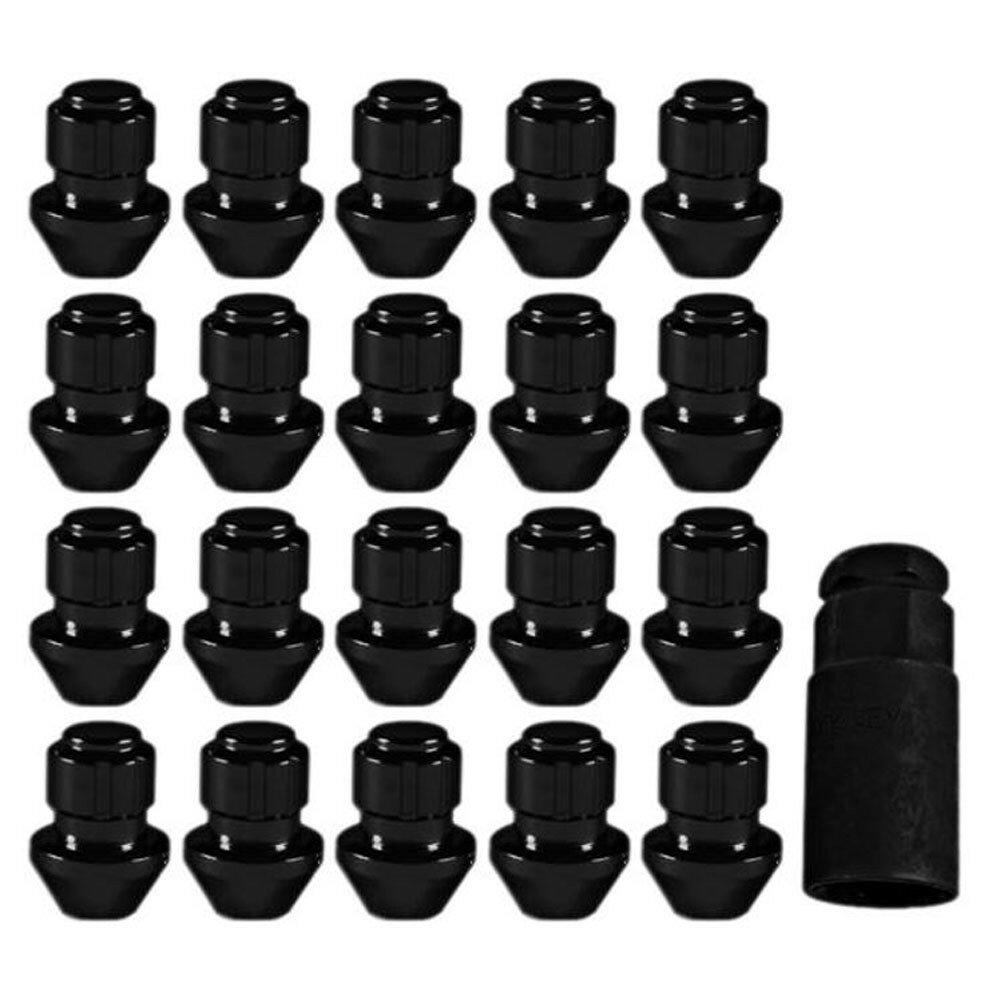 Gorilla Black Locking Factory Bulge Lug Nut Set and Key (Set of 20)