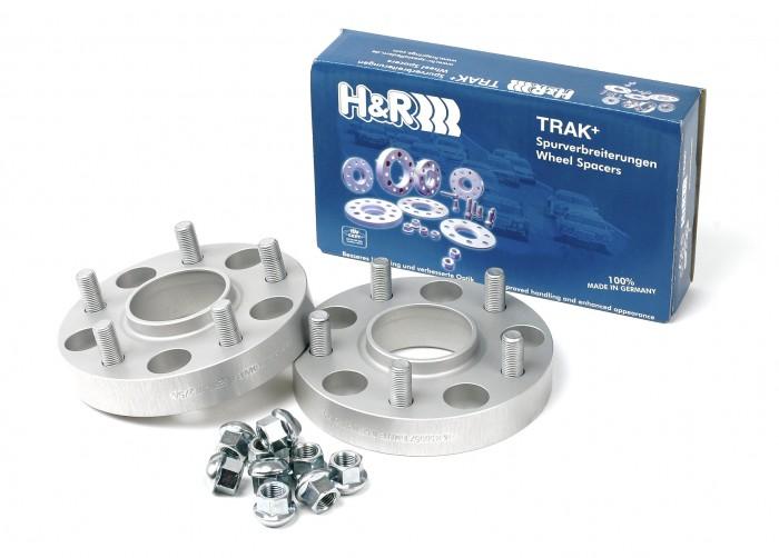 H&R Trak+ 3mm DR Wheel Spacers Bolt 5/112 Center Bore 57.1 Bolt Thread 14x1.5 (Pair)