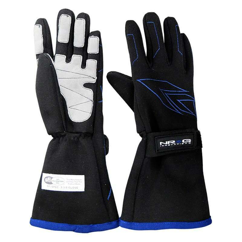 NRG Racing Gloves SFI 3.3 / 5 Approved XL - GS-500BK-XL