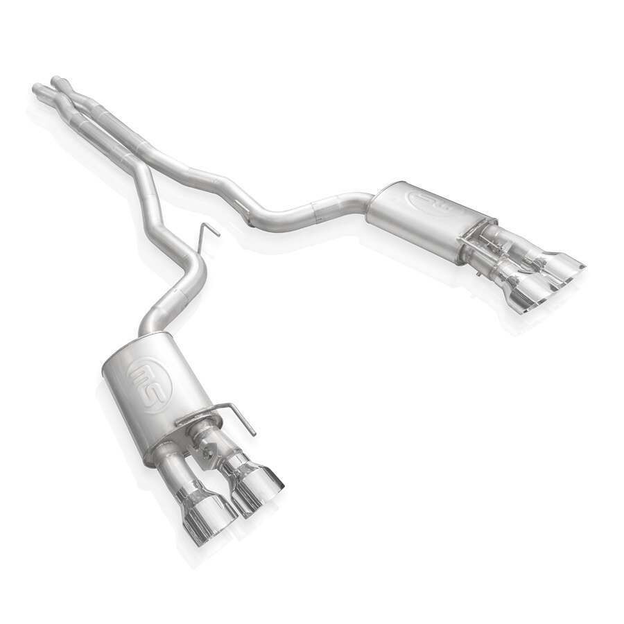 Stainless Works 3" Catback Exhaust system - X-Pipe, Dual Mode, Quad Tips, Legend (2020 Shelby GT500) - GT500CBXFCL