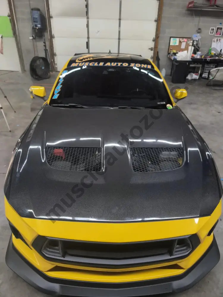 MAZ Muscle GTD Carbon Fiber Hood (2024-2027 Ford Mustang)