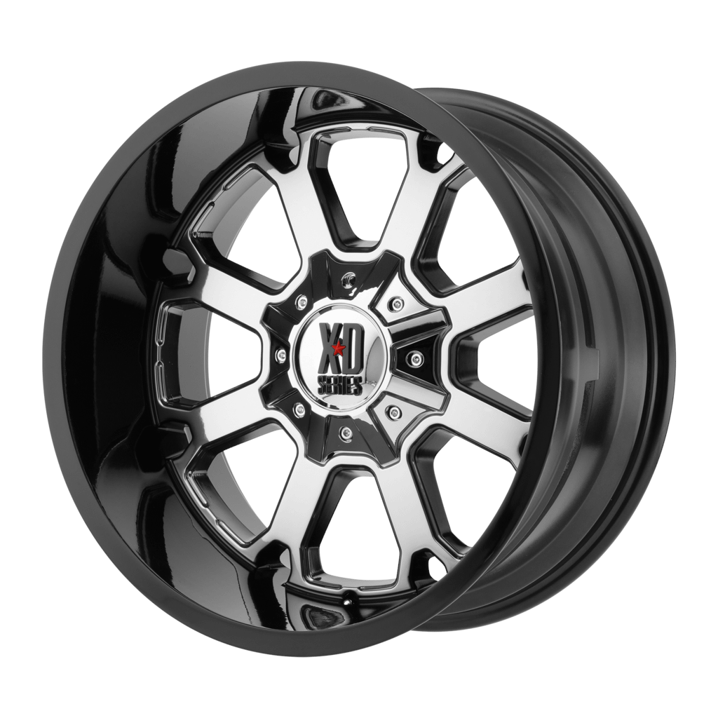 XD Wheels XD825 Buck 25 20X10 in Pvd Center W/ Gloss Black Lip - 5X5.0/5.5 Bolt, -24 Offset - XD82521035924N