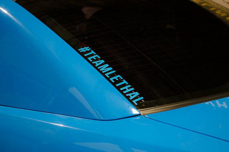 1.5" x 12" #TEAMLETHAL Vinyl Decal