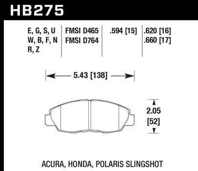 Hawk Er-1 Disc Brake Pad - HB275D.620