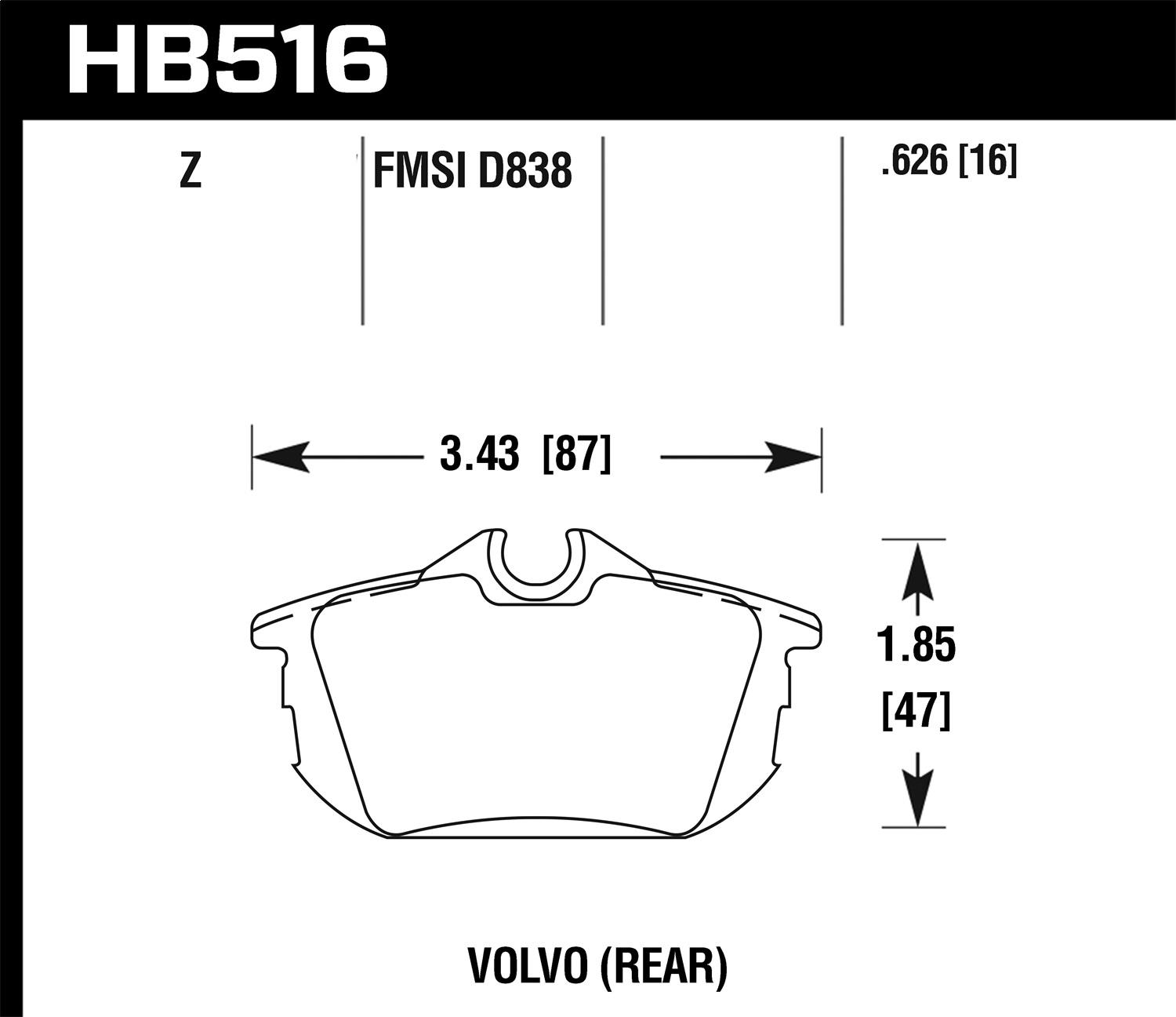 Hawk Street Brake Pads - HB516Z.626