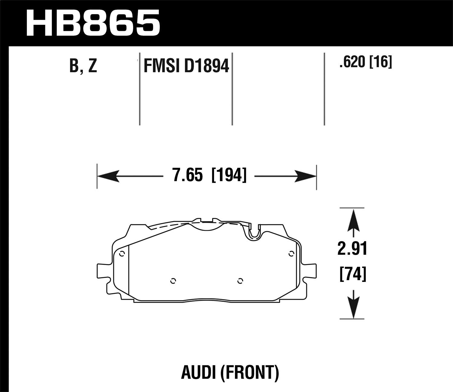 Hawk Street Brake Pads - HB865Z.620