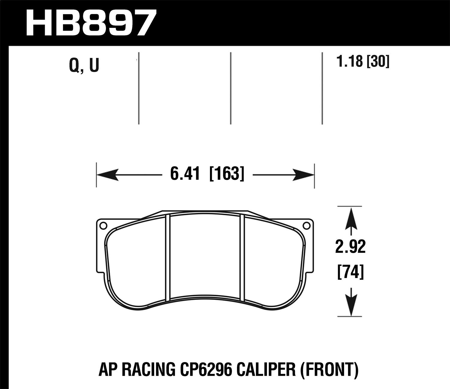 Hawk Motorsports Brake Pads - HB897U1.18
