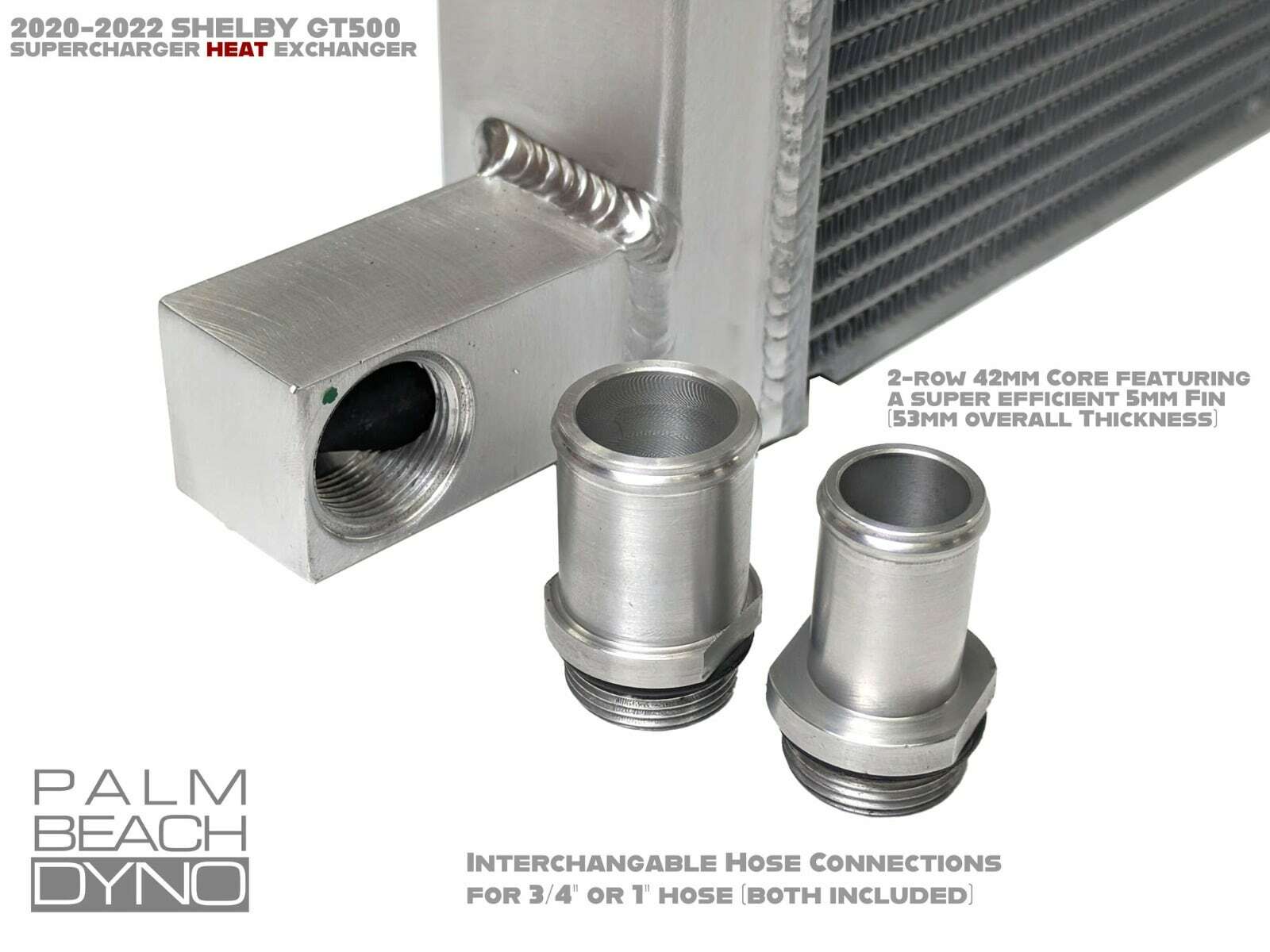 Palm Beach Dyno High Performance Heat Exchanger (2020-2022 Shelby GT500) - PBD-HE-20GT500