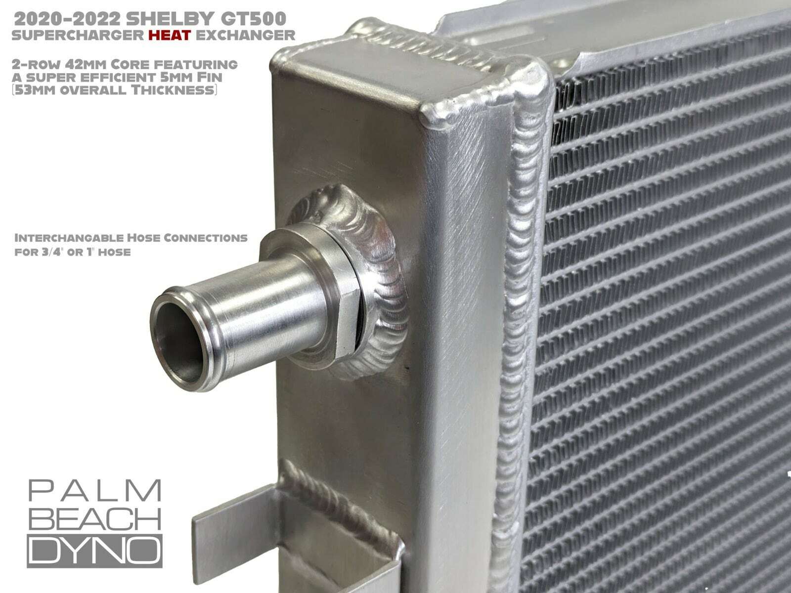 Palm Beach Dyno High Performance Heat Exchanger (2020-2022 Shelby GT500) - PBD-HE-20GT500