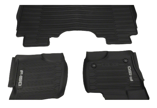 Ford 3pc All Weather Floor Liner Tray for Carpet Floor (2015-2025 F-150 SuperCrew) - ML3Z1613300AA