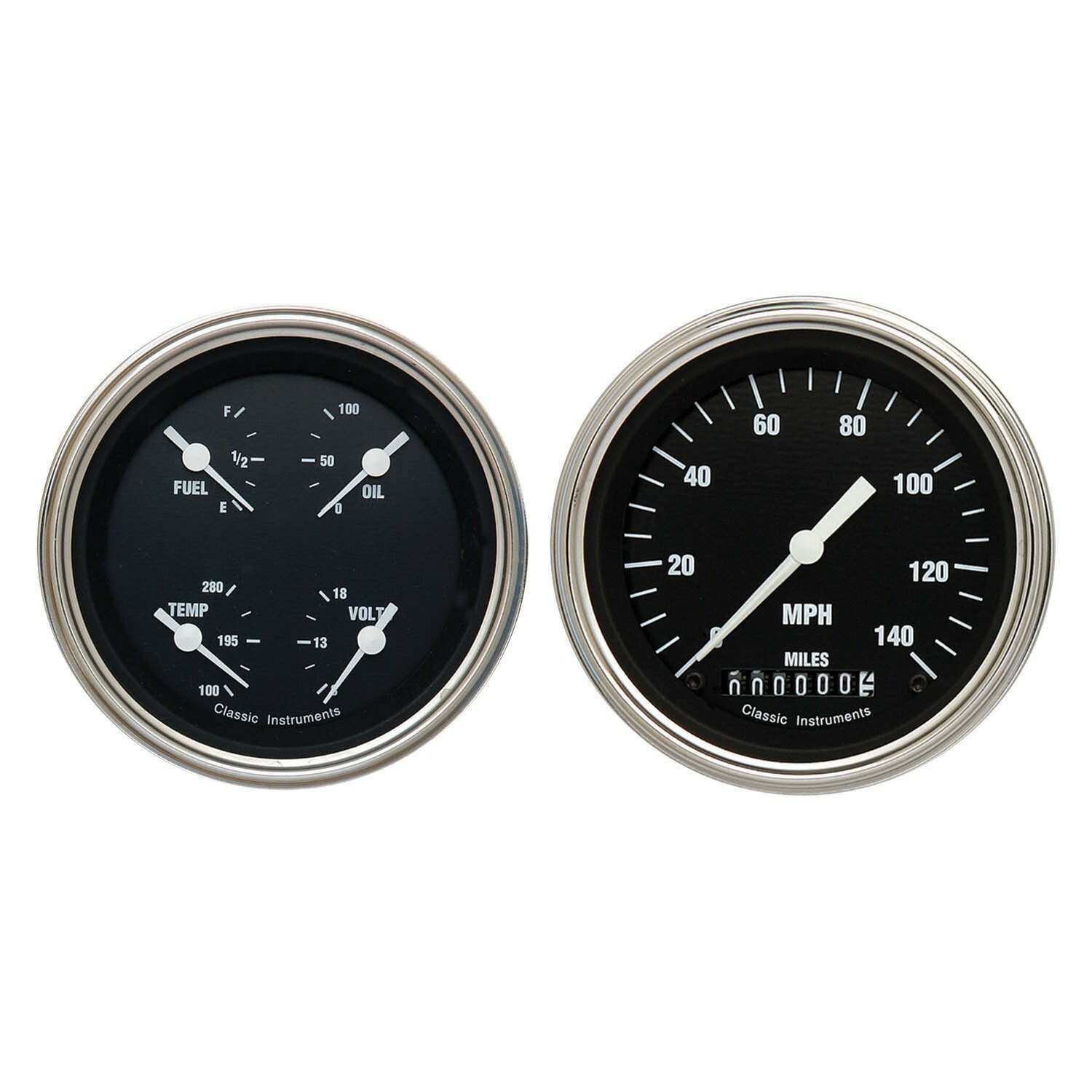 Classic Instruments The Hot Rod Series Two Gauge Package - HR02SLF