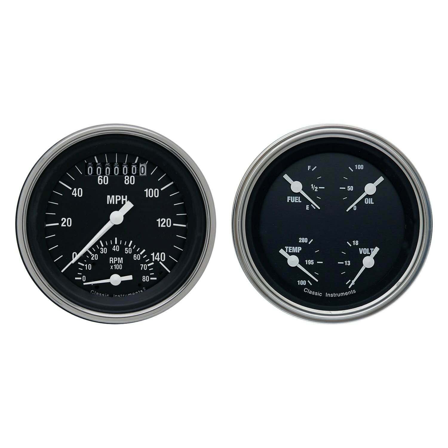 Classic Instruments The Hot Rod Series Two Gauge Package - HR32SLF