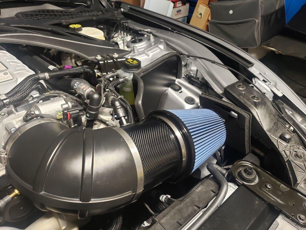 WD152 High Flow Intake System - Satin Black Intake Tube (2020+ 5.2L Shelby GT500)