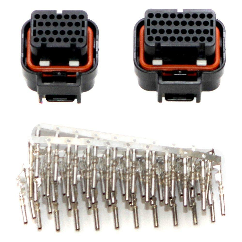 Haltech Plug and Pins Only - AMP 26 & 34 Pin 4 Row 3 Keyway Superseal Connector Set - HT-030001