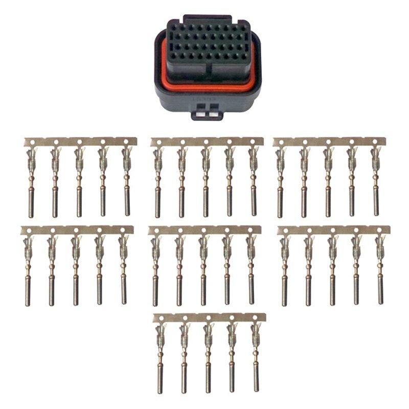 Haltech Plug and Pins Only - AMP 34 Pin 4 Row 3 Keyway Superseal Connector - HT-030009
