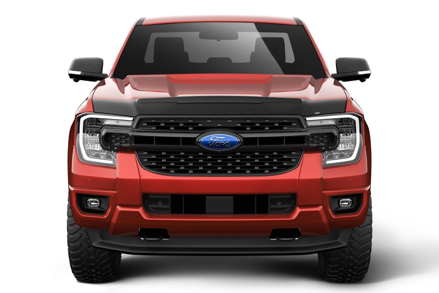 Husky Liners Aeroskin Ii Hood Protector; Matte Black Low Profile (2024-2025 Ranger) - 2830266
