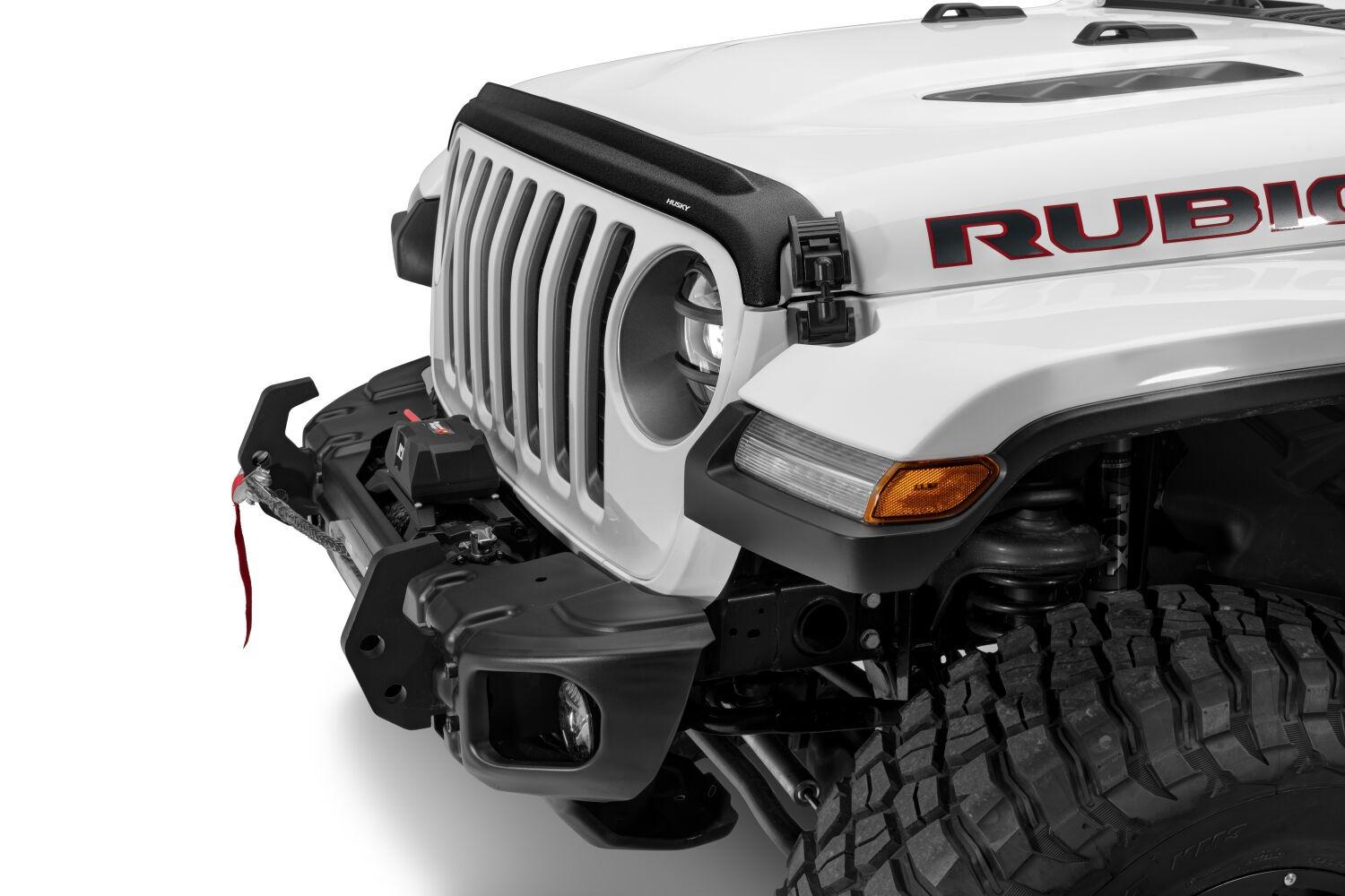 Husky Liners Aeroskin Ii Hood Protector; Matte Black Low Profile (2007-2018 Wrangler, Wrangler JK) - 2830060