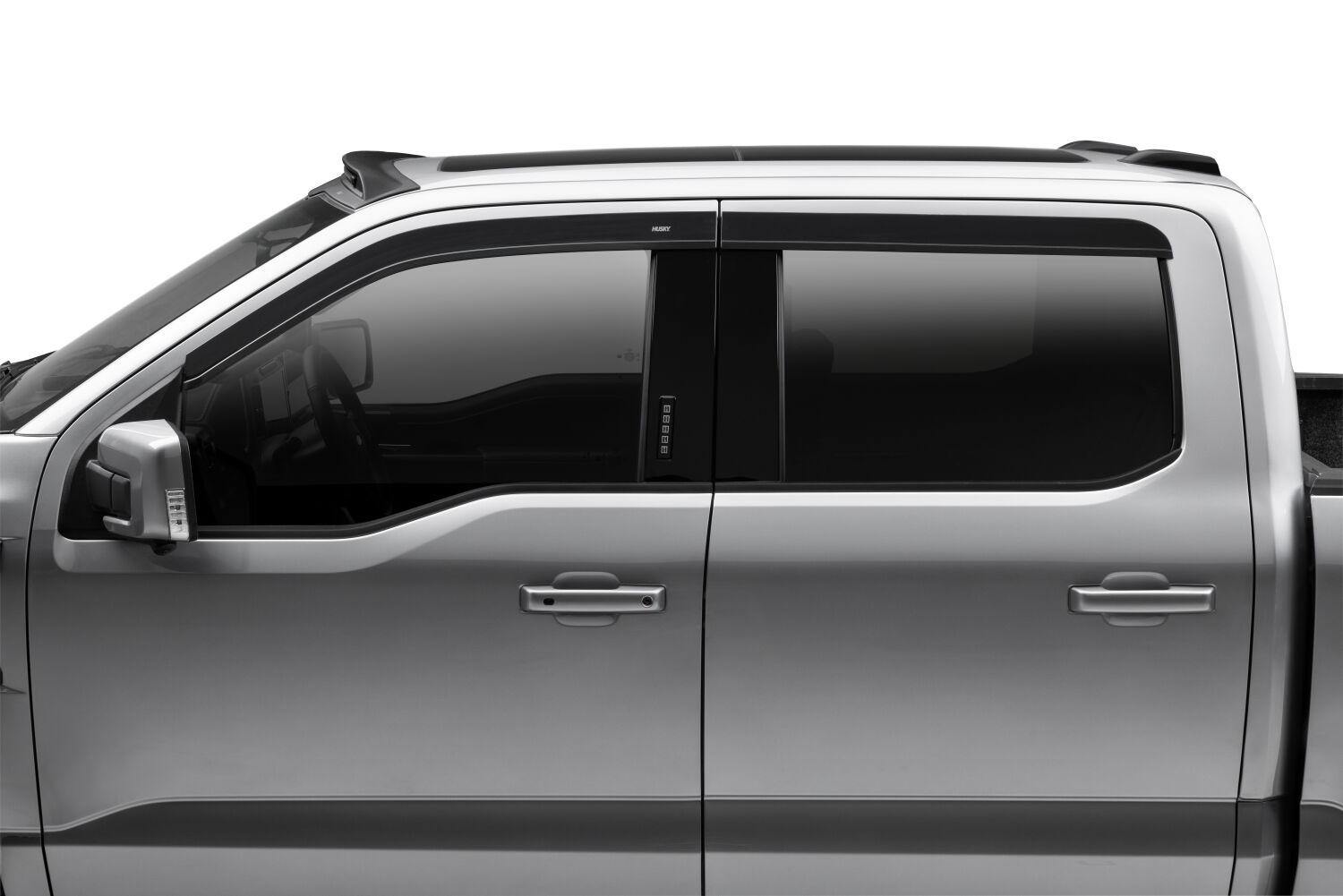 Husky Liners Low Profile Ventvisor Deflector; Smoke; Outside Mount; 4 Pc. (2015-2024 Ford Fitment) - 2854044