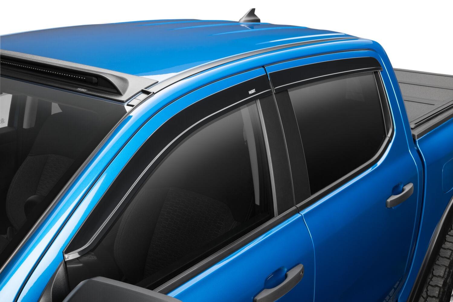Husky Liners Low Profile Ventvisor Deflector; Smoke; Outside Mount; 4 Pc. (2019-2024 Ranger) - 2854070