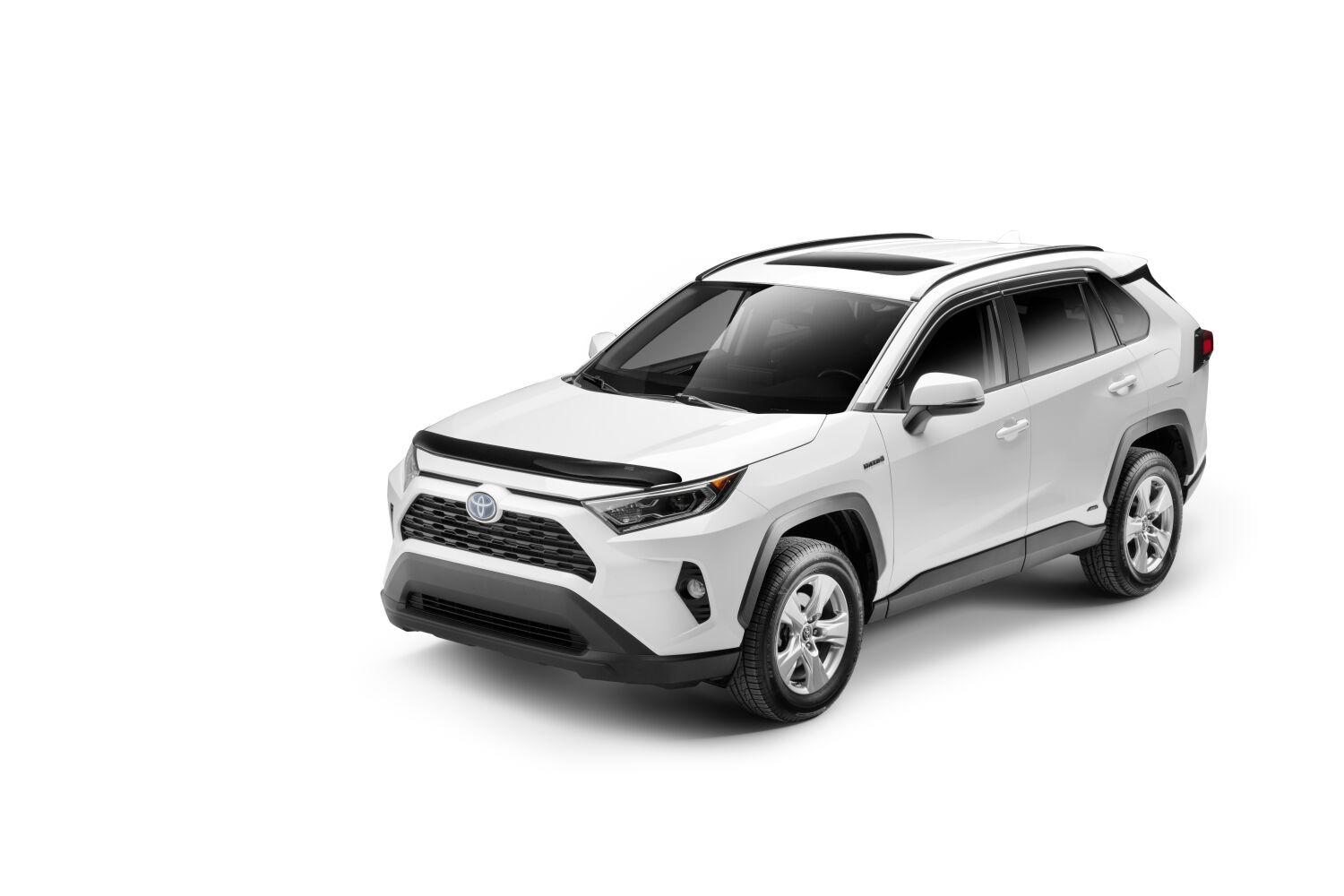 Husky Liners Low Profile Ventvisor Deflector; Smoke With Chrome Trim; Outside Mount; 4 Pc. (2019-2024 RAV4) - 2884056