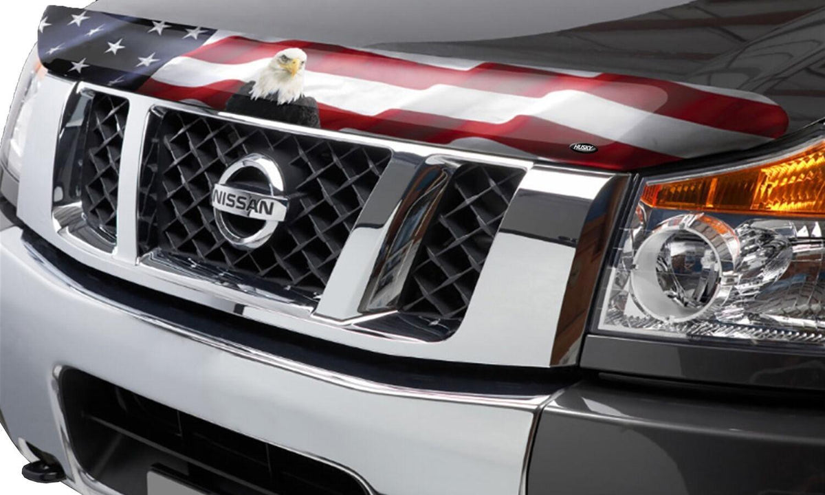 Husky Liners Eagle American Flag Bug Shield Hood Protector (2017-2024 TITAN) - 2818635