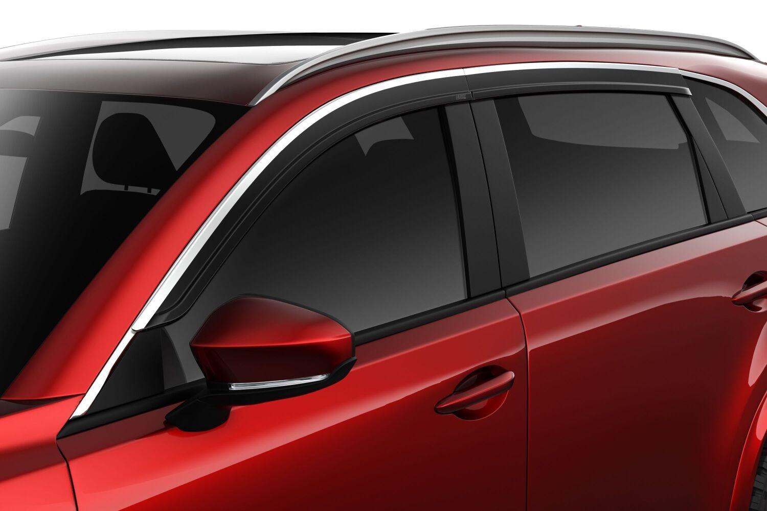 Husky Liners Low Profile Ventvisor Deflector; Smoke With Chrome Trim; Outside Mount; 4 Pc. (2024 CX-90) - 2884071