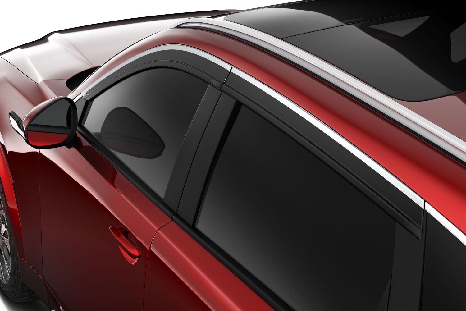 Husky Liners Low Profile Ventvisor Deflector; Smoke With Chrome Trim; Outside Mount; 4 Pc. (2024 CX-90) - 2884071
