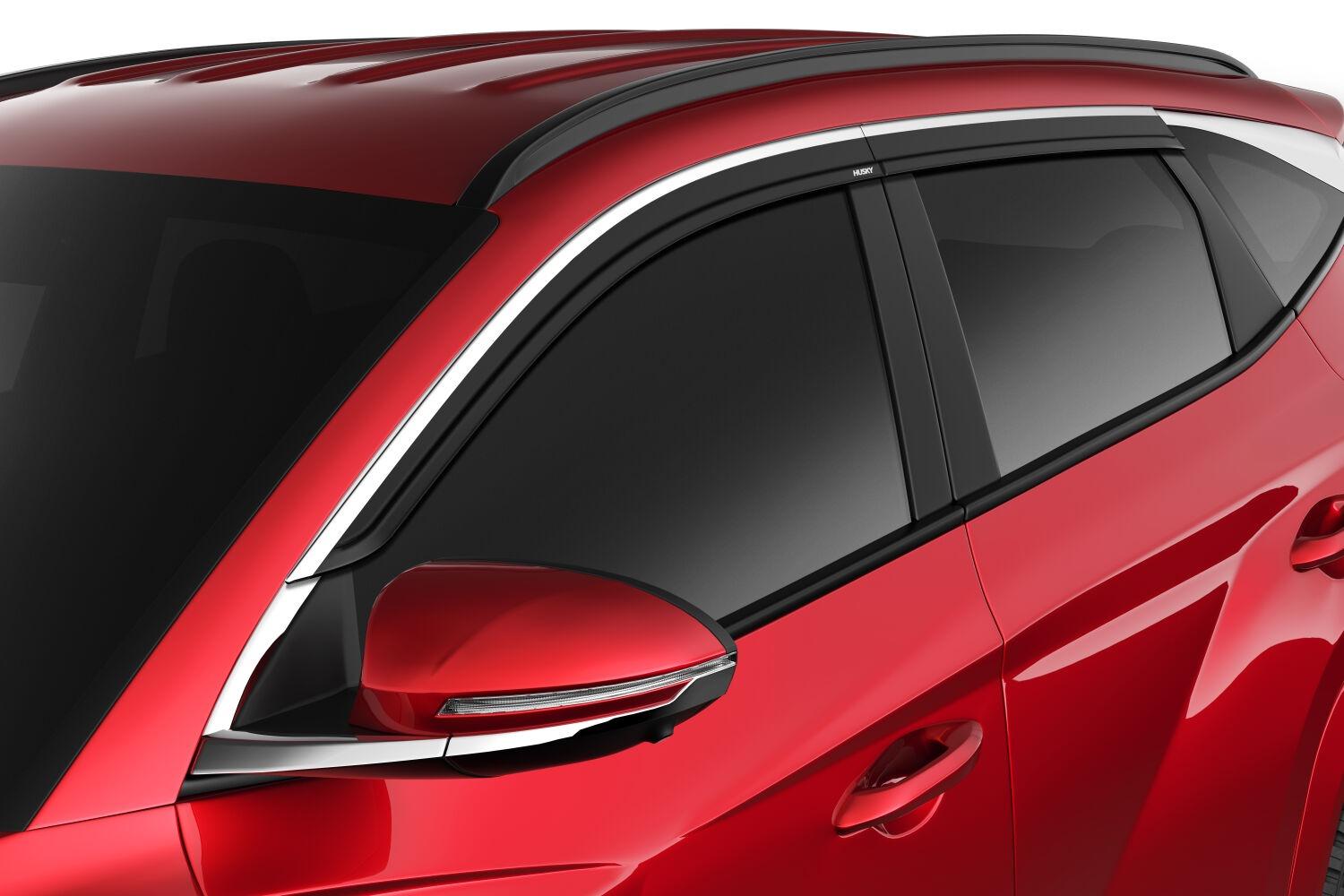 Husky Liners Low Profile Ventvisor Deflector; Smoke With Chrome Trim; Outside Mount; 4 Pc. (2022-2023 Tucson) - 2884068