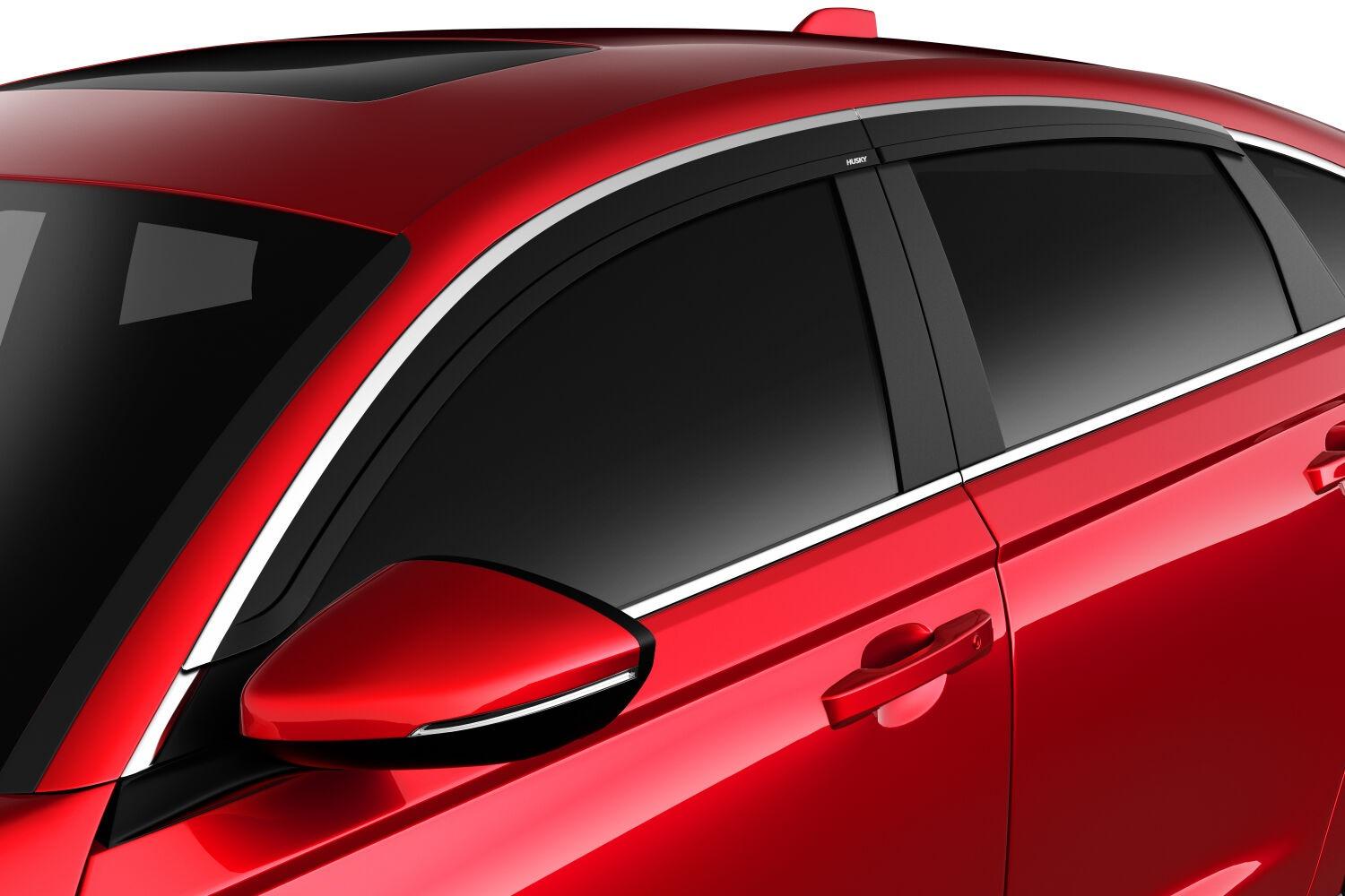 Husky Liners Low Profile Ventvisor Deflector; Smoke With Chrome Trim; Outside Mount; 4 Pc. (2023-2024 Accord) - 2884067