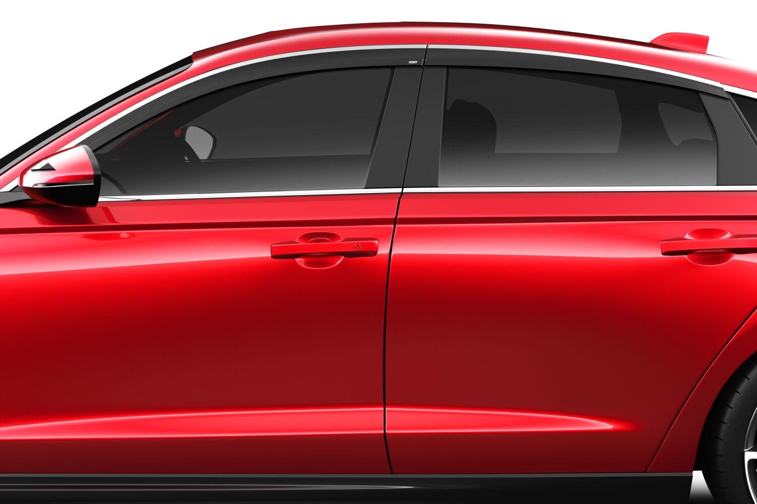 Husky Liners Low Profile Ventvisor Deflector; Smoke With Chrome Trim; Outside Mount; 4 Pc. (2023-2024 Accord) - 2884067