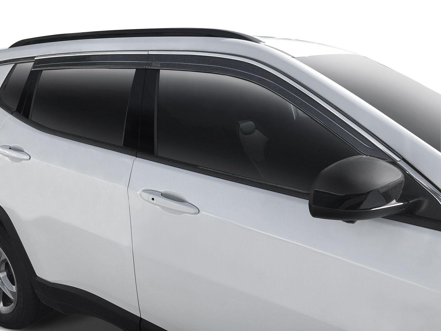 Husky Liners Low Profile Ventvisor Deflector; Smoke With Chrome Trim; Outside Mount; 4 Pc. (2020-2024 Outback) - 2884057