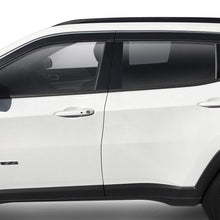 Husky Liners Low Profile Ventvisor Deflector; Smoke With Chrome Trim; Outside Mount; 4 Pc. (2014-2023 Cherokee) - 2884065