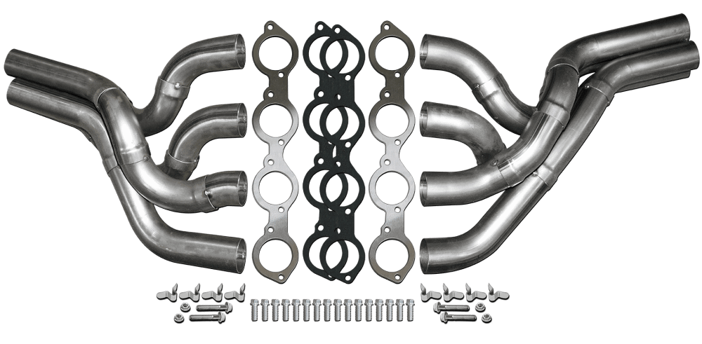 Dynatech Long Tube BBC Side Exit Header Kit (14° Head)  2.250  - 2.375  Tube Size  Dynatech - 760-46410
