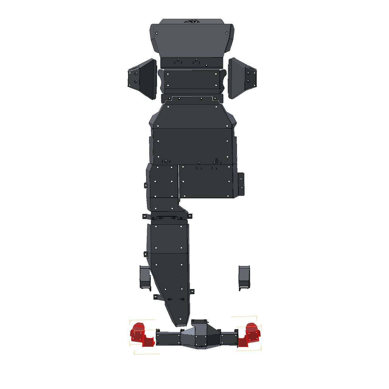 IAG Rock Armor Rear Shock Trailing Arm Skid Plate (2021-2025 Bronco) - IAG-BDY-F2306