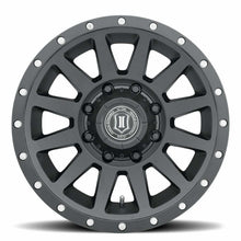 Icon ALLOYS COMPRESSION HD SAT BLK  - 18 X 9 / 8 X 170 / 6 MM / 5.25" BS (1999-2022 Excursion, F-250 Super Duty, F-350 Super Duty) - 2018908152SB