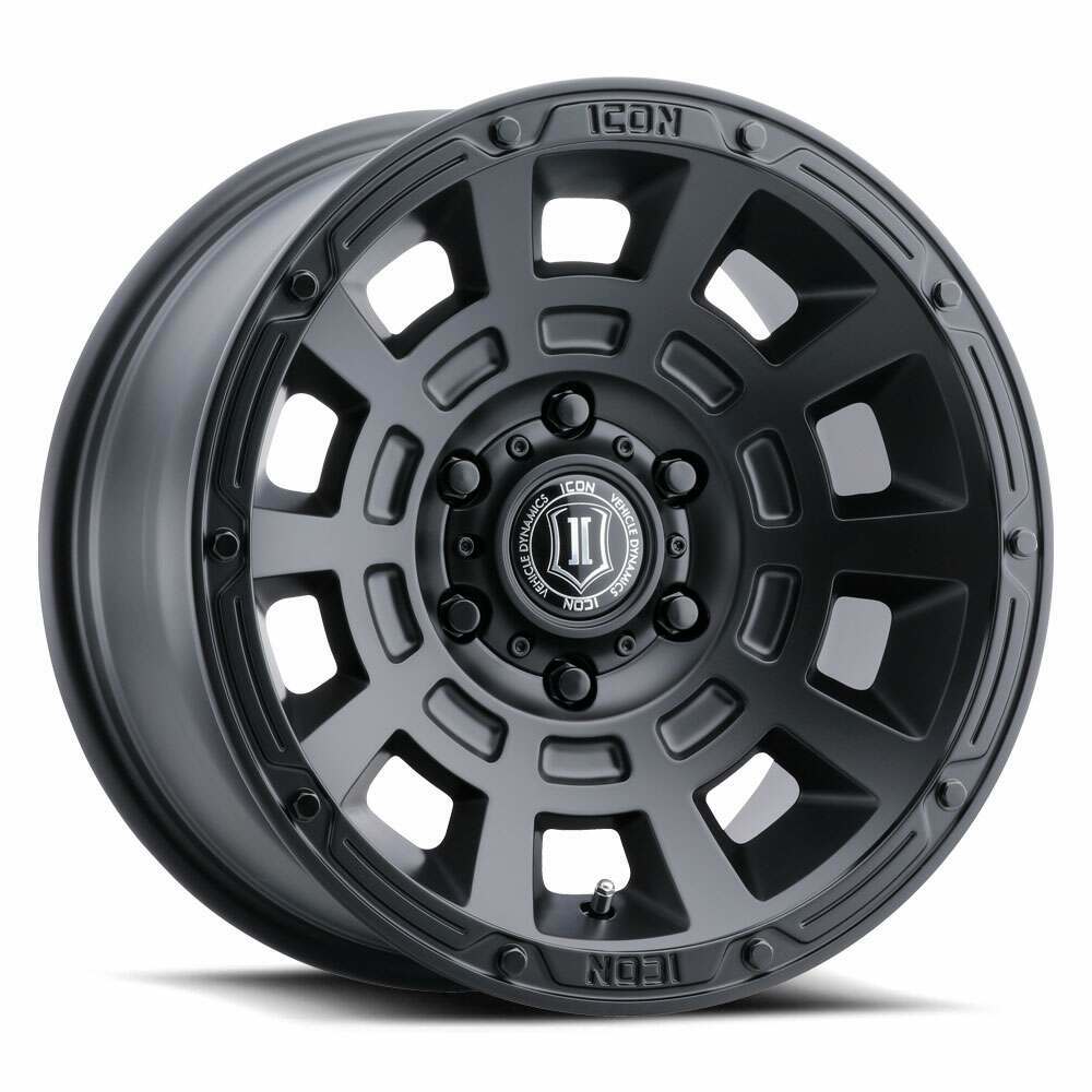 Icon ALLOYS THRUST SAT BLK - 17 X 8.5 / 5 X 4.5 /  0 MM / 4.75" BS (1986-2007 Cherokee, Comanche, Grand Cherokee, Liberty, Wrangler) - 2817856547SB