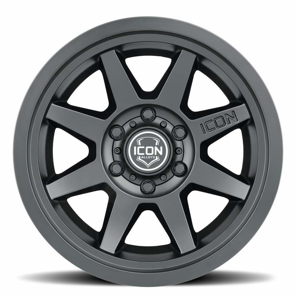 Icon ALLOYS REBOUND SLX SAT BLK - 17 X 8.5 / 6 X 5.5 / 25MM / 5.75" BS (2019-2022 Bronco, Ranger, Tundra) - 1917859057SB