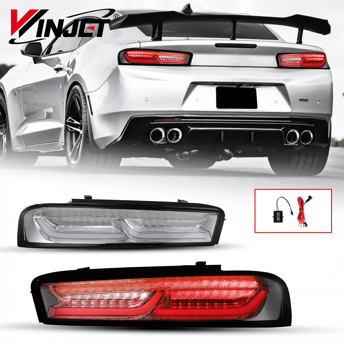 Winjet Renegade Series Led Tail Lights (2016-2018 Camaro) - CTRNG0710JR-CC