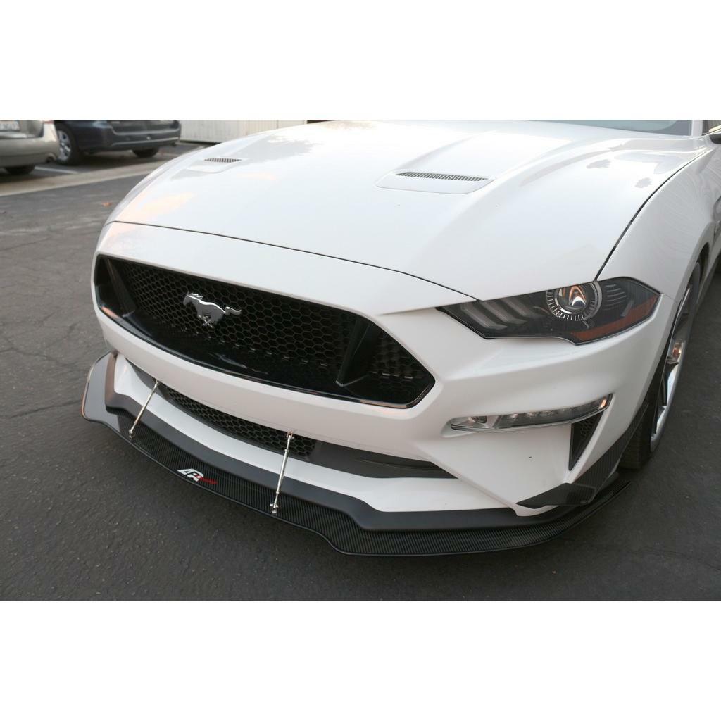 APR Carbon Fiber Wind Splitter With Rods (2018--2023 Saleen Mustang) - CW-201895