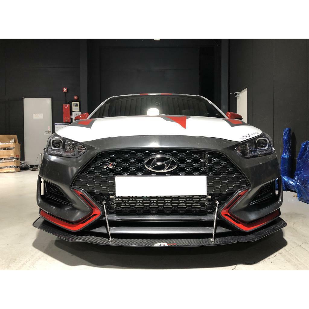 APR Carbon Fiber Wind Splitter With Rods (2019-up Veloster N) - CW-600019