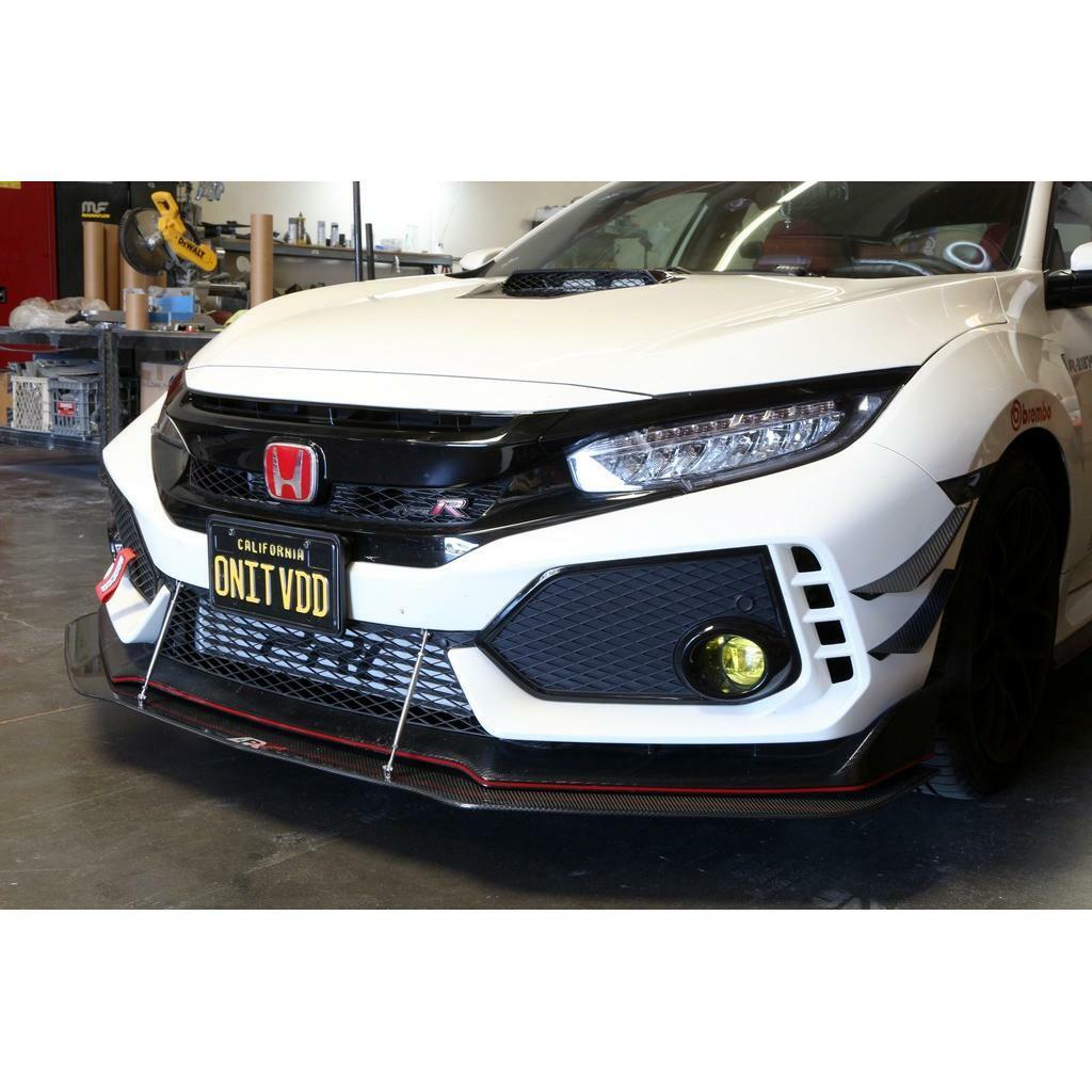 APR Carbon Fiber Front Bumper Canards (2017-up Type R) - AB-917002
