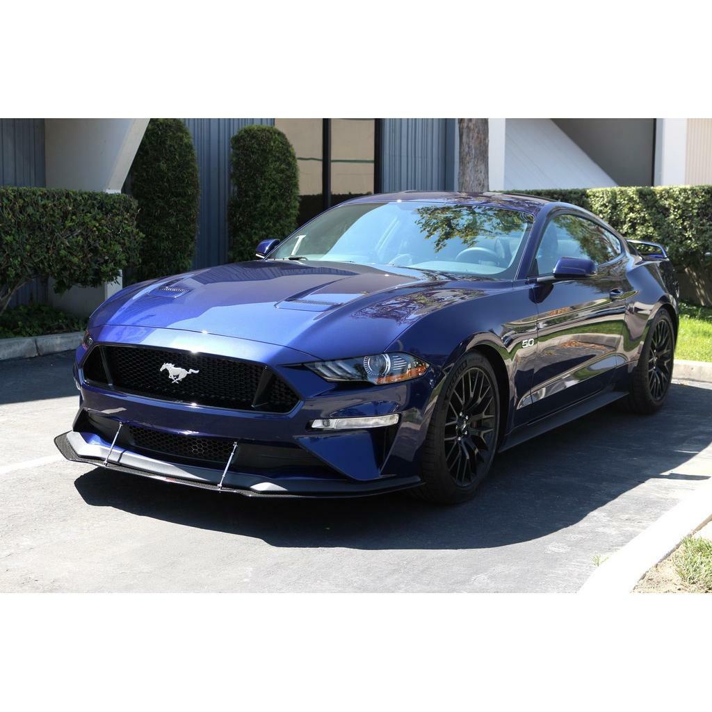 APR Carbon Fiber Wind Splitter With Rods (2018--2023 Saleen Mustang) - CW-201895