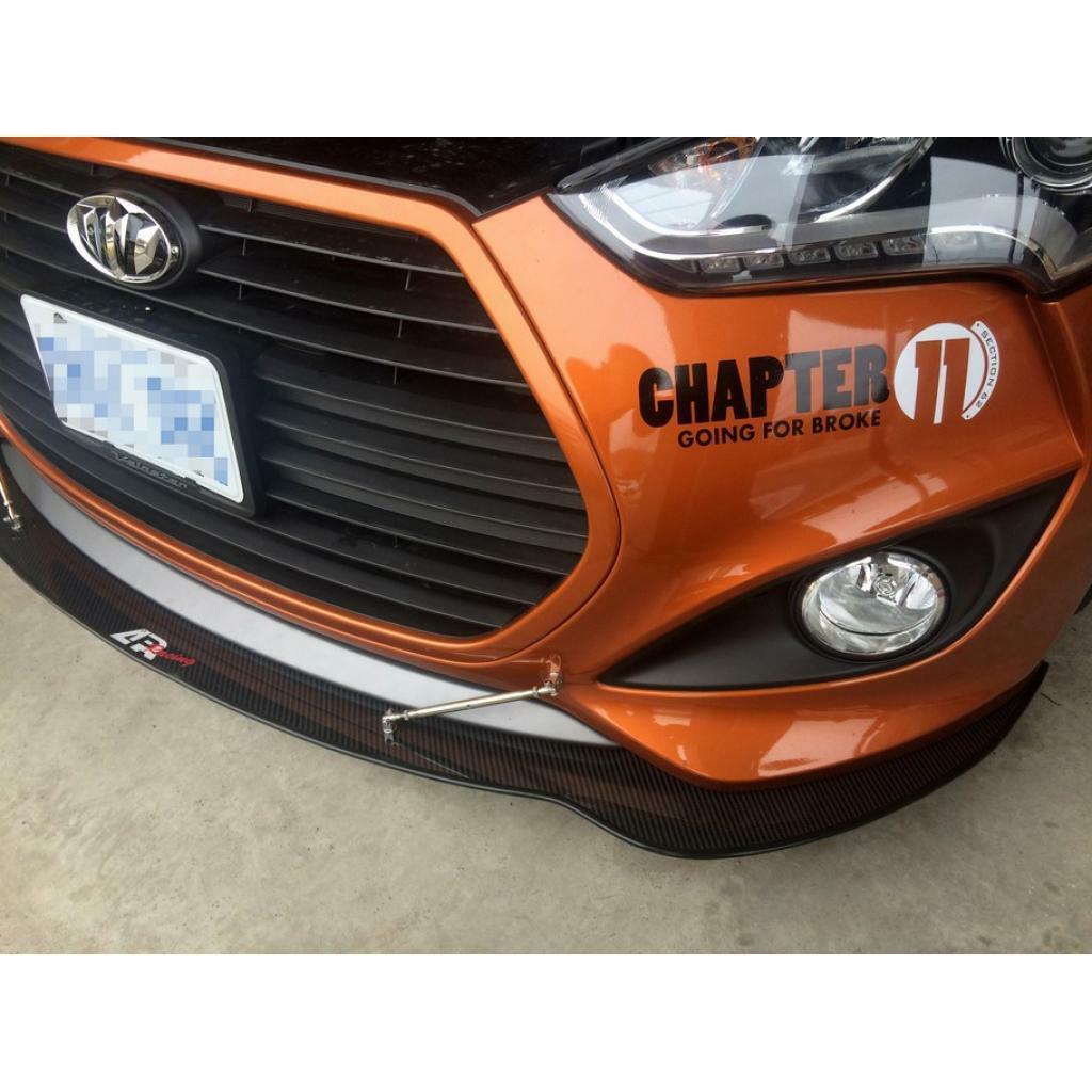 APR Carbon Fiber Wind Splitter With Rods (2013-2018 Veloster) - CW-600013