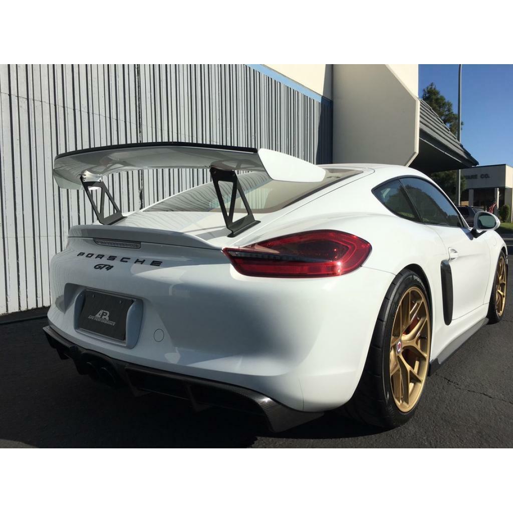 APR Porsche Cayman GT4 Wing Extension Kit W/Carbon Gurney Flap - AA-545052